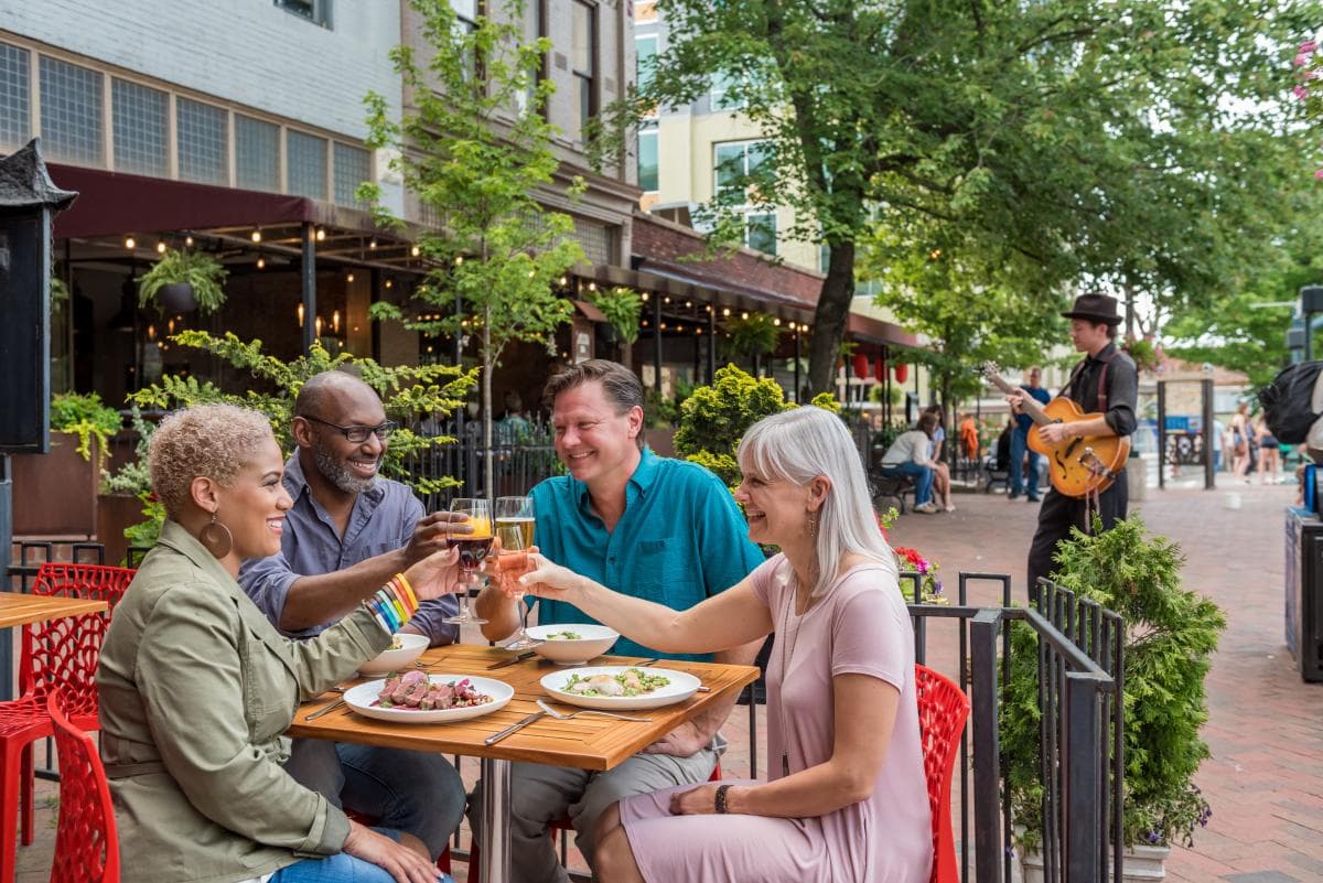Friends Dining Outside Friends Dining Outside