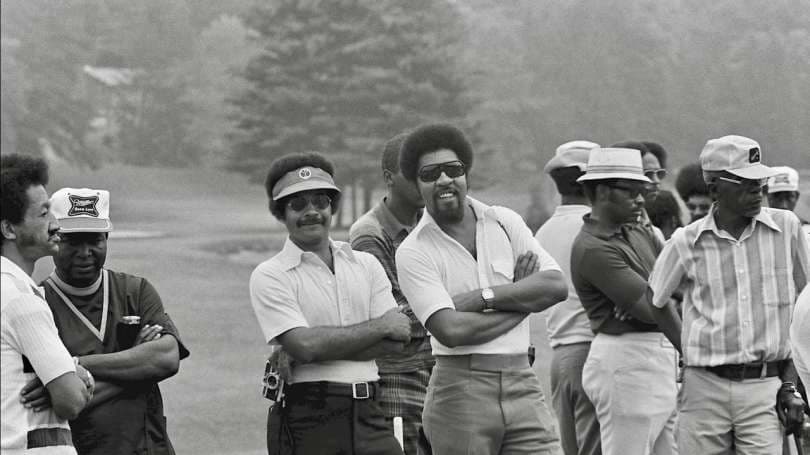 Black and white picture of history of black golf Black and white picture of history of black golf
