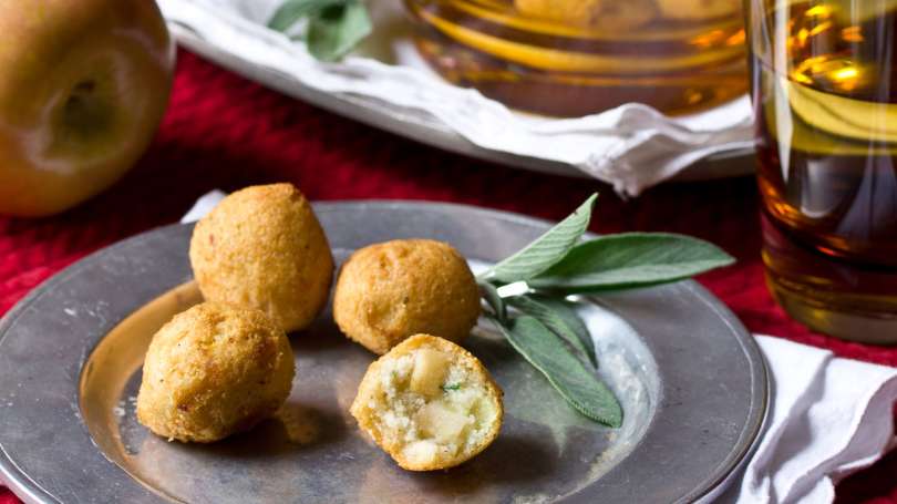 Apple stuffed hush puppies Apple stuffed hush puppies