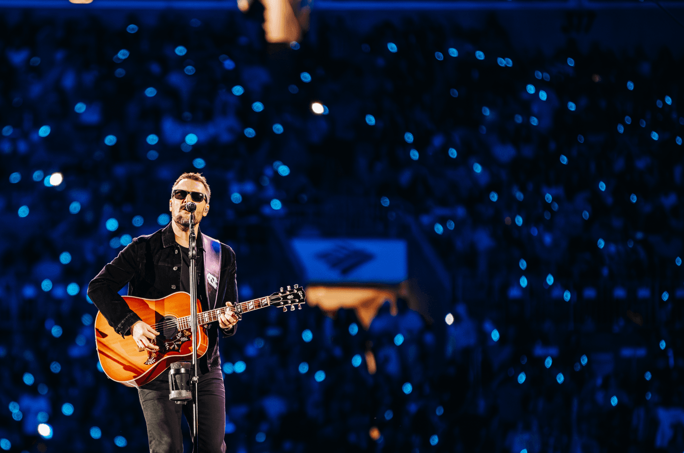 Country star Eric Church sings at the Concert for Carolina Country star Eric Church sings at the Concert for Carolina