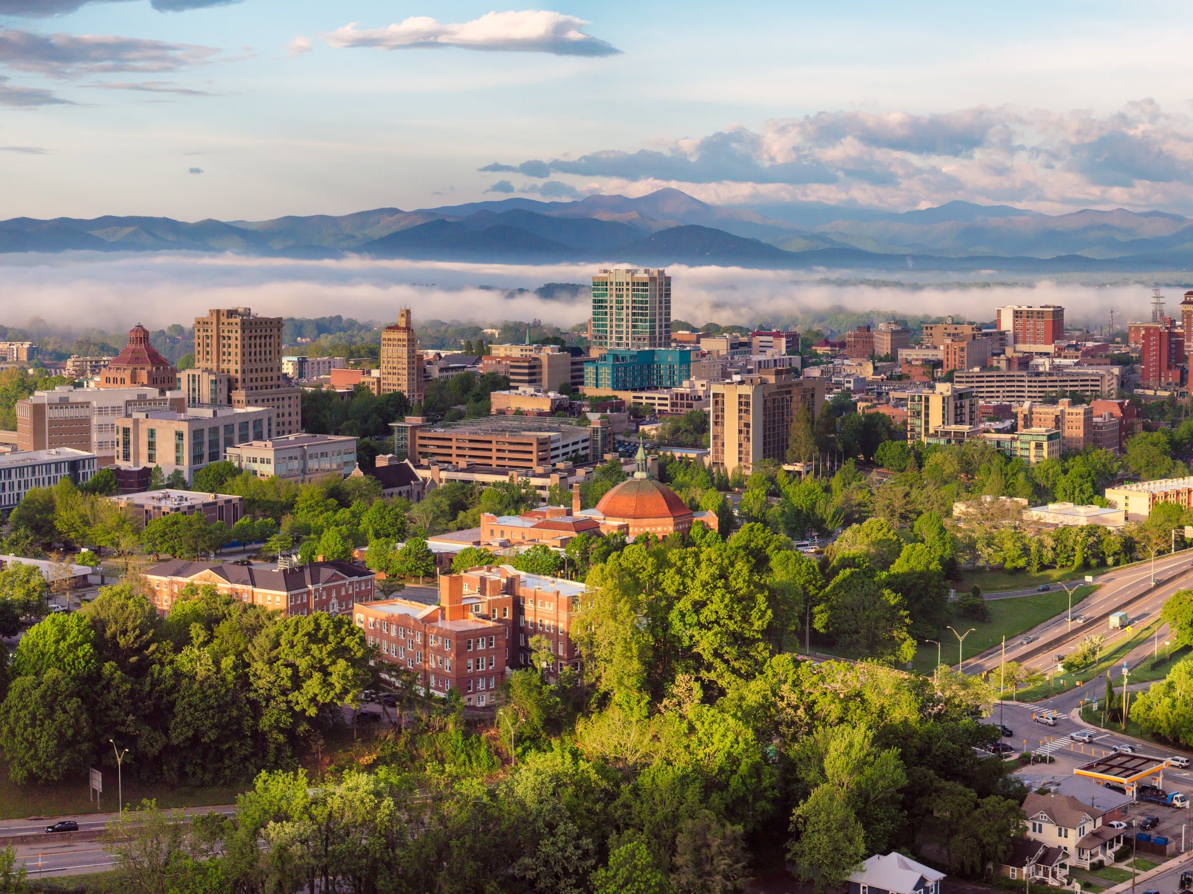 Downtown Asheville Skyline | Photo: Andre Daugherty Downtown Asheville Skyline | Photo: Andre Daugherty